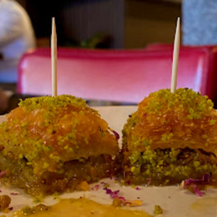 Soofi restaurant crispy baklava. 